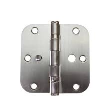 Photo 1 of 3-1/2 in. Satin Nickel 5/8 in. Radius Ball Bearing Door Hinge Value Pack (3-Pack)
