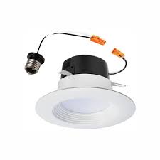 Photo 1 of LT4 Series 4 in. Selectable CCT (3000K-5000K) Integrated LED, White Recessed Light, Dimmable Retrofit Trim
