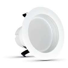 Photo 1 of 4 in. 50-Watt Equivalent Daylight (5000K) Dimmable CEC Integrated LED Retrofit White Recessed Light Trim Downlight
