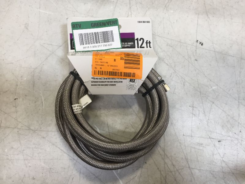 Photo 2 of 12 ft. Braided Ice Maker Supply Line
