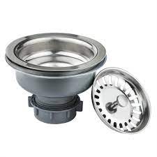 Photo 1 of 3.5 in. Multi-Layer Round Stainless Steel Kitchen Sink Drain and Strainer Combo Set
