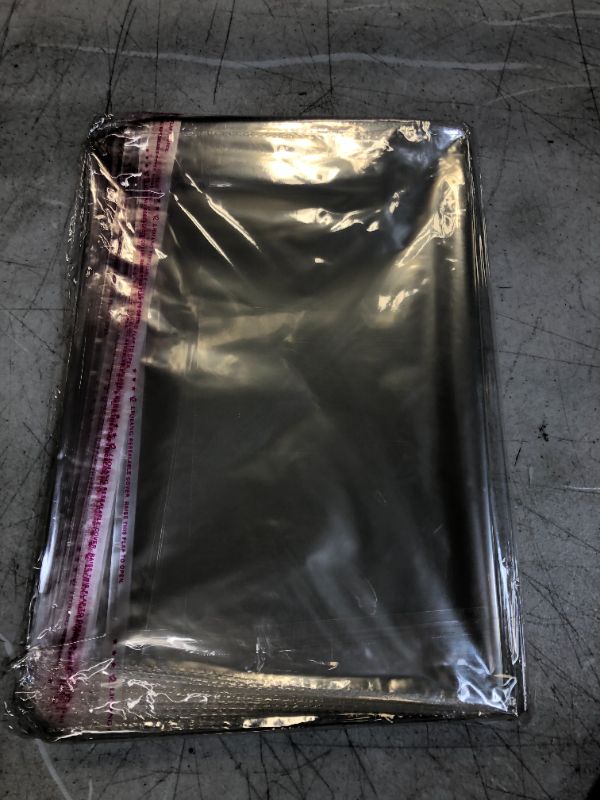 Photo 1 of 100 Pack clear 12x15" t shirt plastic bags with self sealing strip