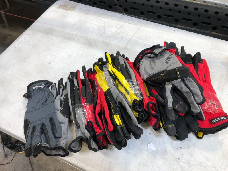 Photo 1 of 13 pairs of assorted utility gloves various sizes