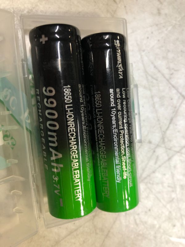 Photo 2 of 2 pack  skywolfaya 18650 rechargeable batteries  for flashlights 