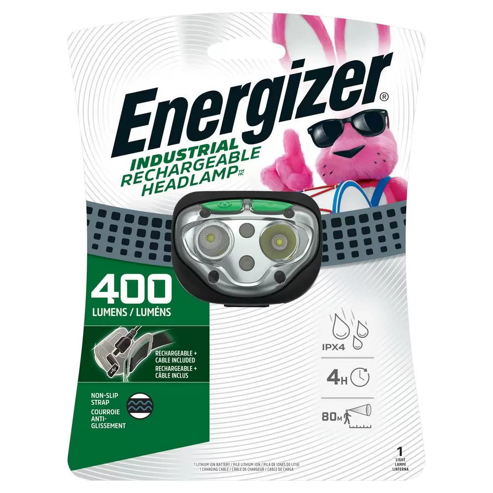 Photo 1 of Energizer LED Rechargeable Headlamp Flashlight, 15-Hour Run Time, 400 Lumens