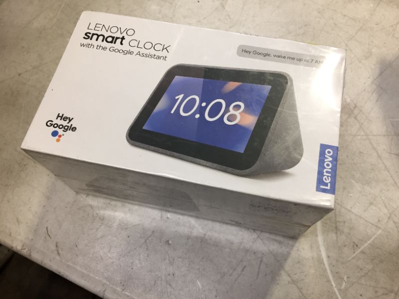 Photo 5 of Lenovo - Smart Clock with Google Assistant - Gray
