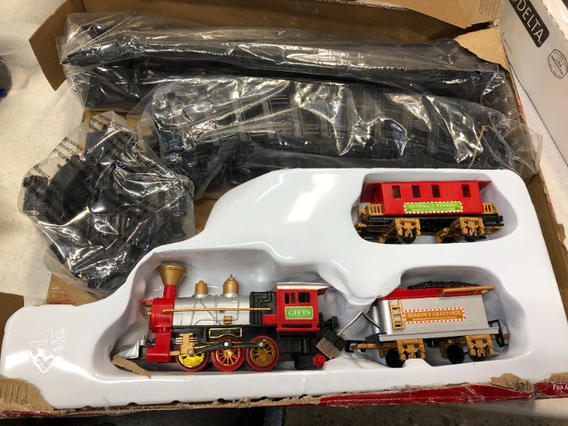 Photo 5 of Home Accents Holiday Christmas Tree Train Set 9 ft Track NIB
