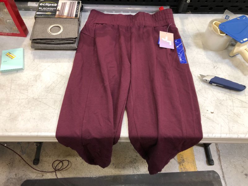 Photo 3 of Women's Mid-Rise French Terry Joggers - JoyLab Maroon M, Red