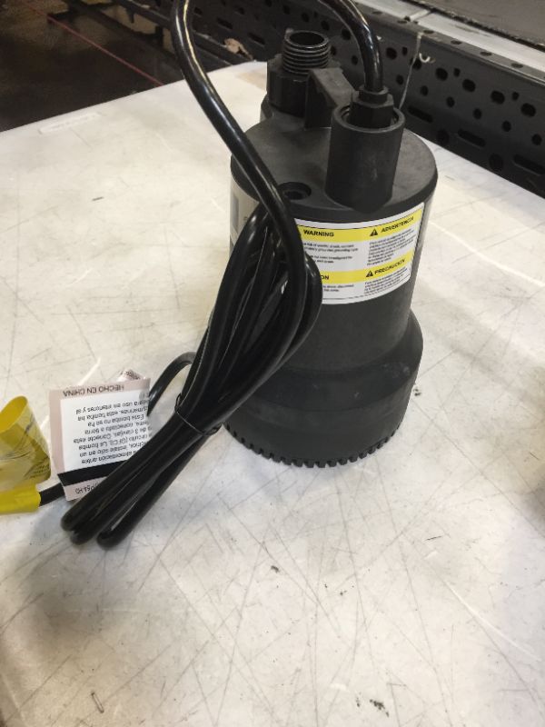 Photo 1 of 1/6 HP Plastic Submersible Utility Pump