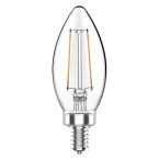 Photo 1 of 40-Watt Equivalent B11 Non-Dimmable CEC Clear Glass Filament Vintage Edison LED Light Bulb Daylight (8-Pack)
