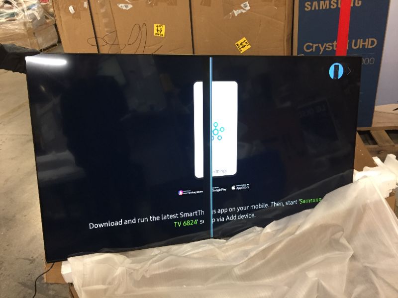 Photo 7 of SAMSUNG 65-inch Class Crystal UHD TU-8000 Series - 4K UHD HDR Smart TV with Alexa Built-in (UN65TU8000FXZA, 2020 Model)
---- LINE IN THE MIDDLE OF THE SCREEN ----