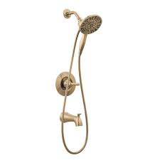 Photo 1 of Arvo In2ition Two-in-One Single-Handle 4-Spray Tub and Shower Faucet in Champagne Bronze (Valve Included)
