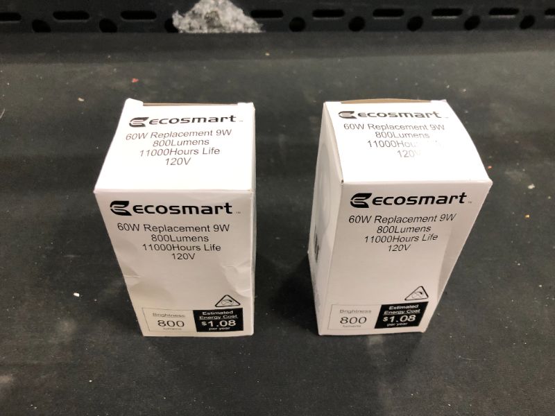 Photo 1 of Ecosmart 60W Replacement 800 Lumens 120V 2 Pack