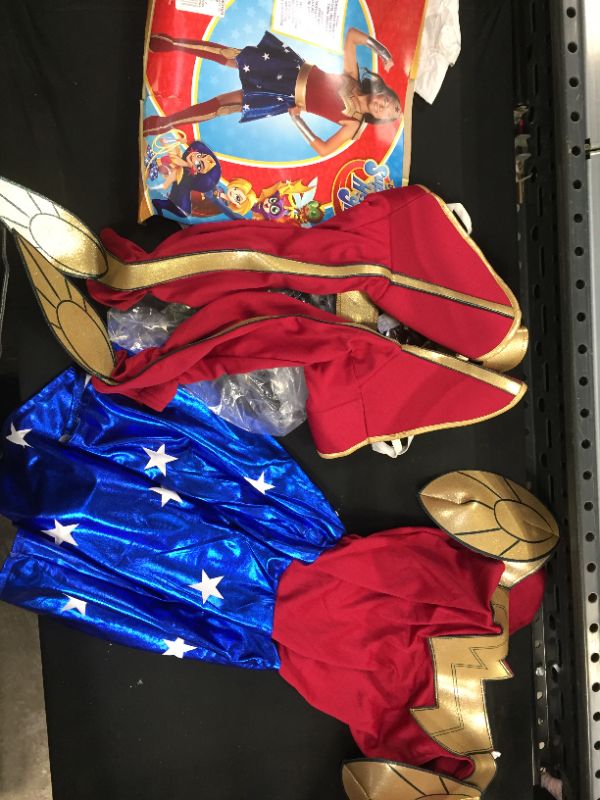 Photo 3 of Little and Big Girl's Dc Super Hero Wonder Woman Deluxe Child Costume For Ages 5 to 7