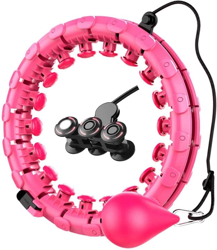 Photo 1 of Amzing hula hoop Weighted Smart Hula Hoop for Adults and Kids Exercising, 2 in 1 Abdomen Fitness Weight Loss Massage Non-Fall Hoola Hoops, 24 Detachable Knots Adjustable Weight Auto-Spinning Ball
