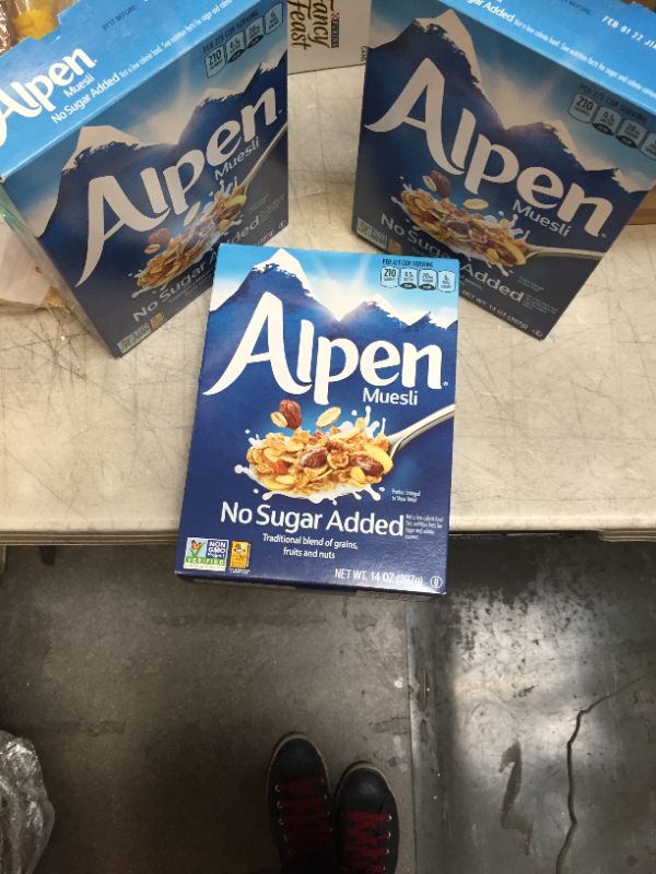 Photo 2 of Alpen No Sugar Added Muesli, Swiss Style Muesli Cereal, Whole Grain, Non-GMO Project Verified, Heart Healthy, Kosher, Vegan, No Sugar Added, 14 Ounce (Pack of 3)
02/01/22