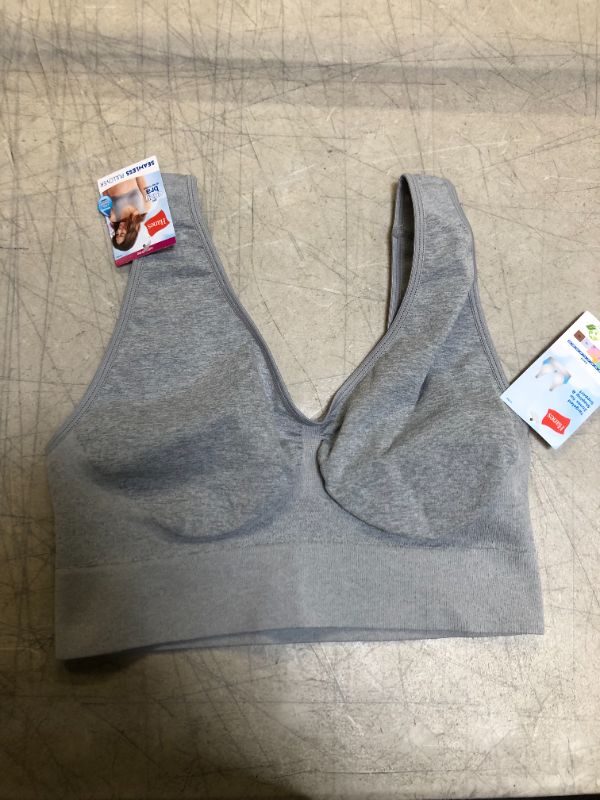 Photo 1 of Hanes Women's Cozy Seamless Bra - Light Gray XL