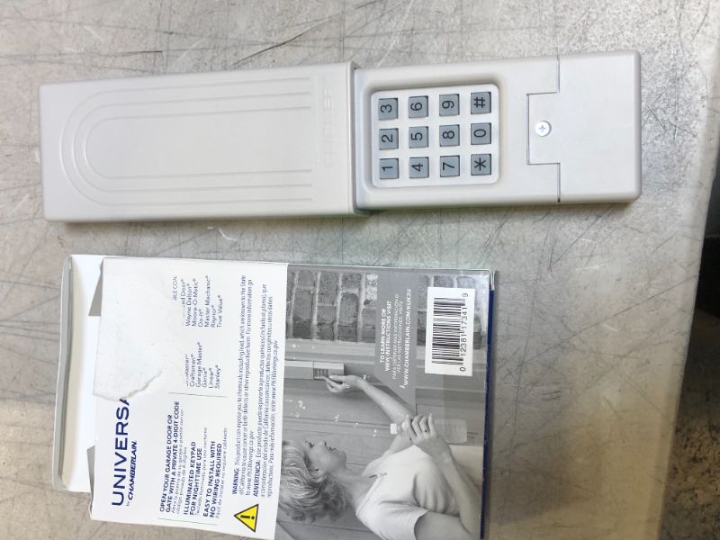 Photo 2 of Chamberlain Group Clicker Keyless Entry KLIK2U-P2, Works with Chamberlain, LiftMaster, Craftsman, Genie and More, Security +2.0 Compatible Garage Door Opener Keypad, White
