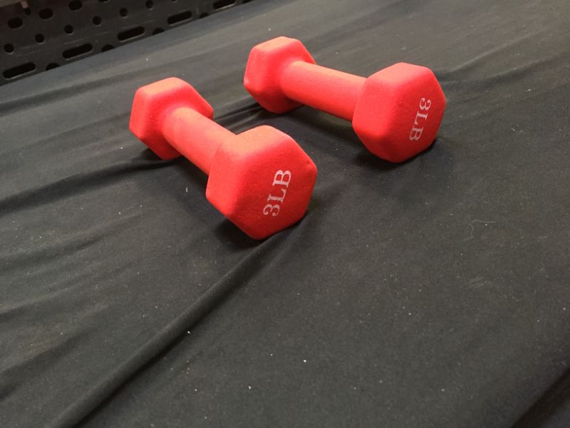 Photo 1 of 2 pack of 3lb dumbbells