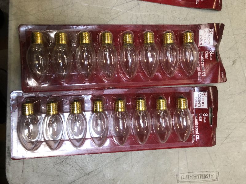 Photo 1 of 2x 8 Home Accent Holiday C9 Clear Replacement Bulbs

