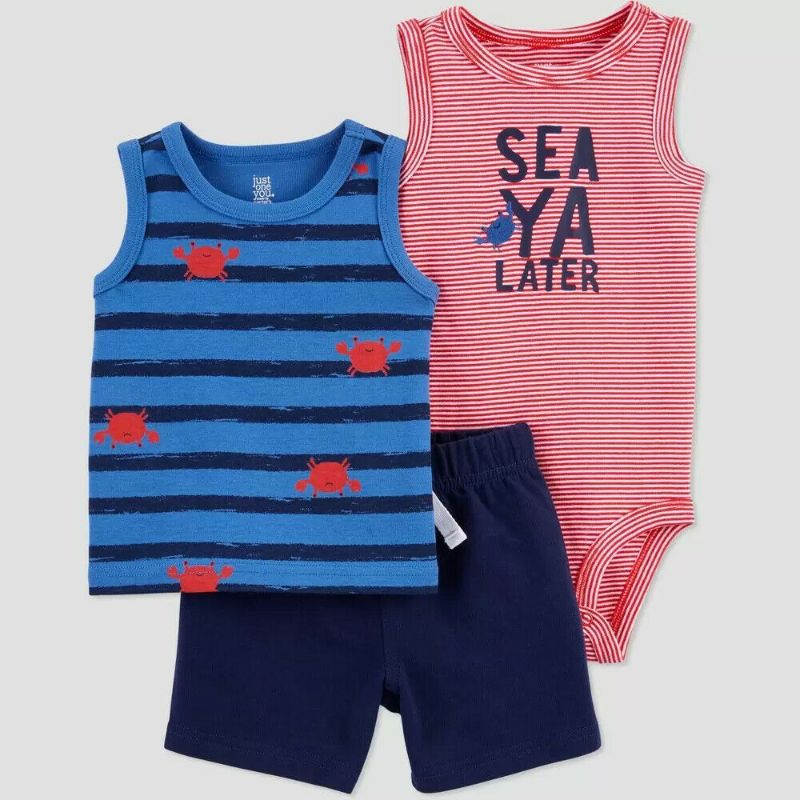 Photo 1 of Baby Boys' Crab Top & Bottom Set - Just One You made by carter's Red/Blue 18M
