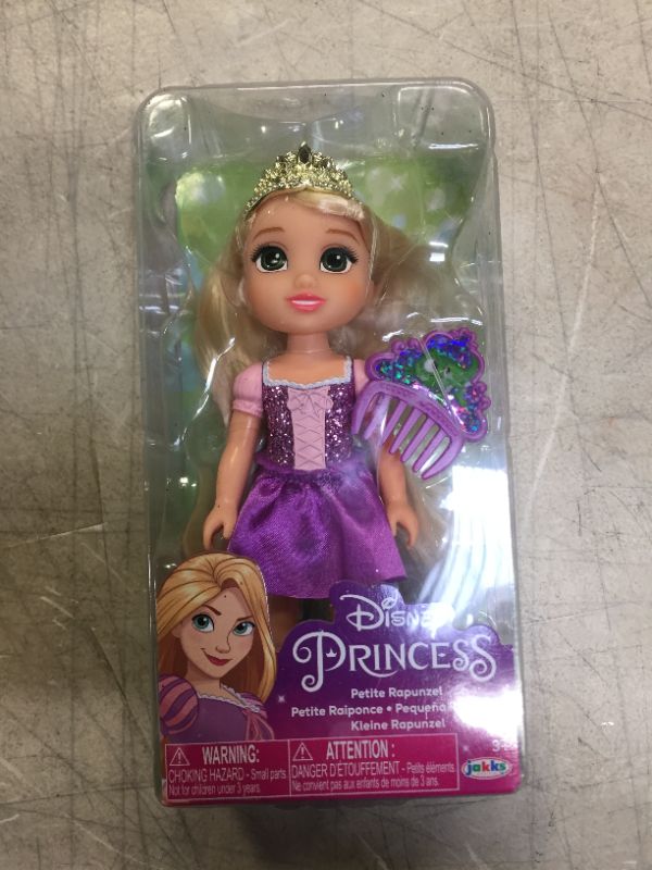 Photo 2 of Disney Princess 6" Petite Rapunzel Doll with Glittered Hard Bodice and includes comb
