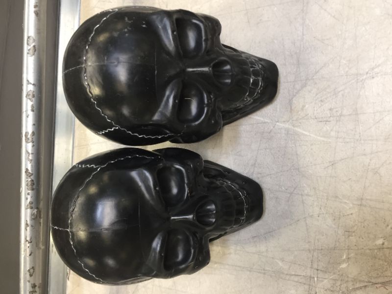 Photo 1 of Black Skulls used for decorations and Halloween (2 pack)