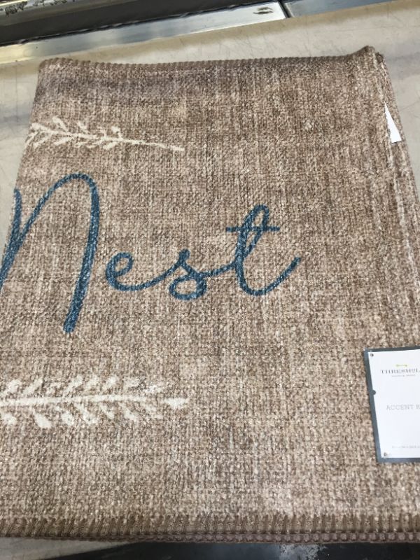 Photo 2 of 2'x3' Our Nest Printed Rug Gray - Threshold™