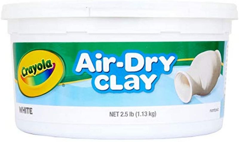 Photo 1 of Crayola Air Dry Clay 2.5 Lb Bucket, White
