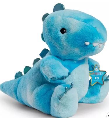 Photo 1 of FAO Schwarz Glow Brights Toy Plush LED with Sound Dinosaur 12" Stuffed Animal--tears in areas
