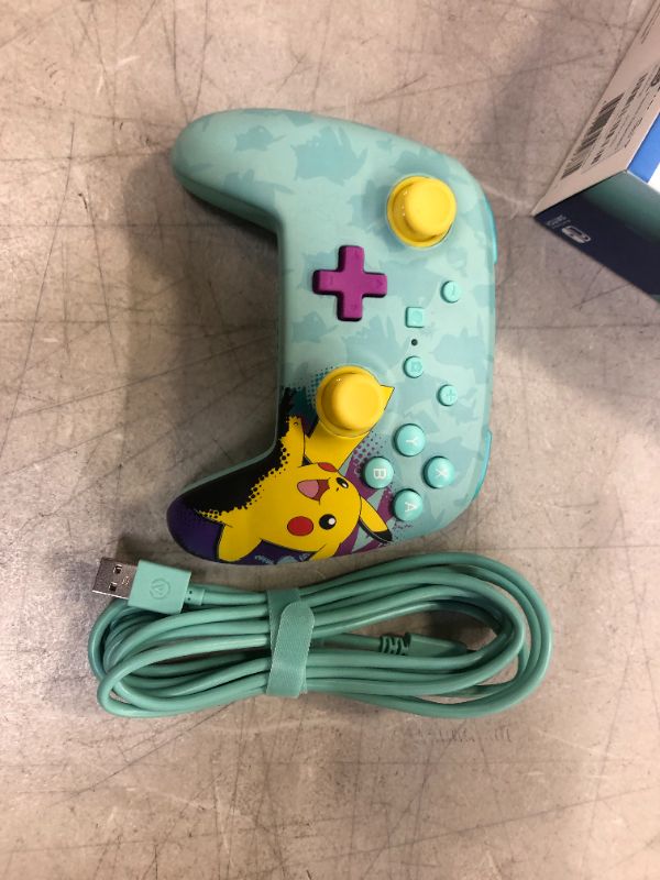 Photo 3 of PowerA Enhanced Wireless Controller for Nintendo Switch - Pikachu Paint
