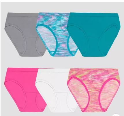 Photo 1 of Fruit of the Loom Girls' 6pk Seamless Hipster Briefs - Colors Vary size 14-16

