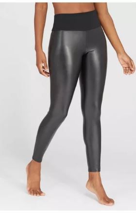 Photo 1 of ASSETS by SPANX Women's All Over Faux Leather Leggings size M
