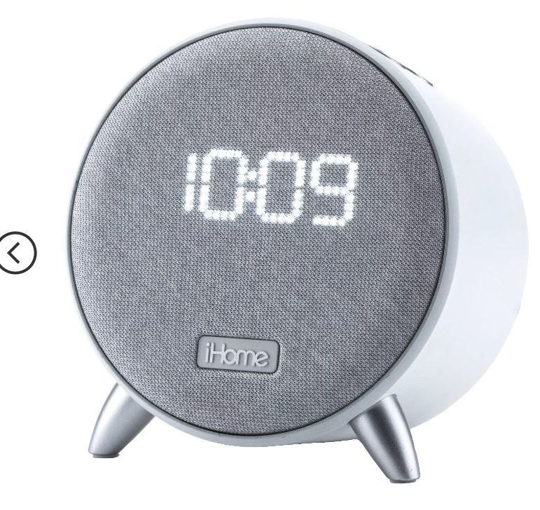 Photo 1 of iHome Bluetooth Alarm Clock with Dual USB Charging and Nightlight - White/White-power chord missing unable to test 
