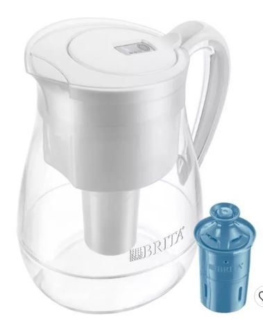 Photo 1 of Brita Water Filter Monterey 10-Cup Water Pitcher Dispensers with Longlast Water Filter-broken on the top 
