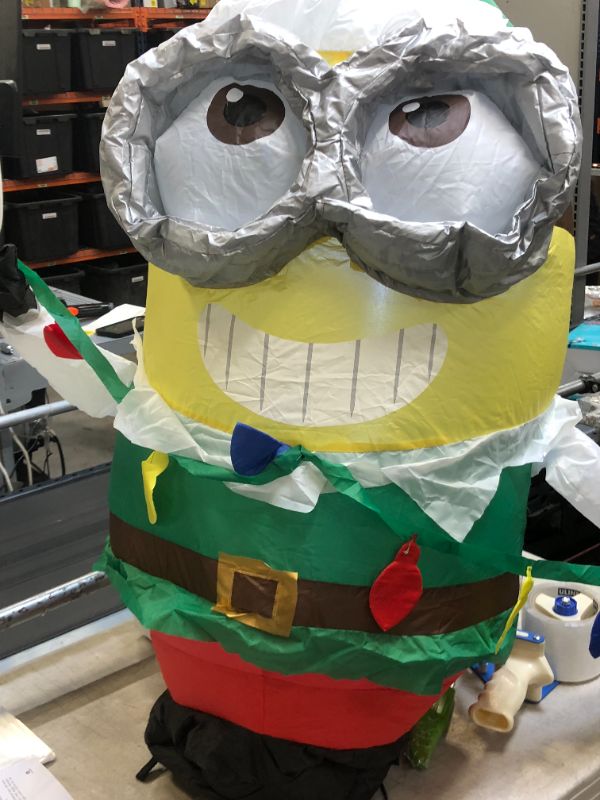 Photo 1 of 3.5 ft Pre-Lit LED Airblown Dave as Elf Christmas Inflatable
