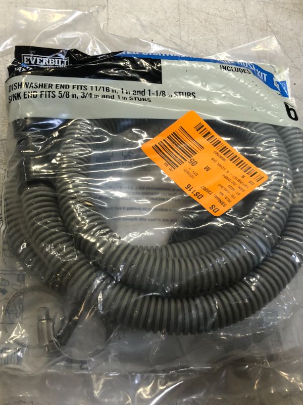 Photo 2 of 6 ft. Corrugated Dishwasher Hose
