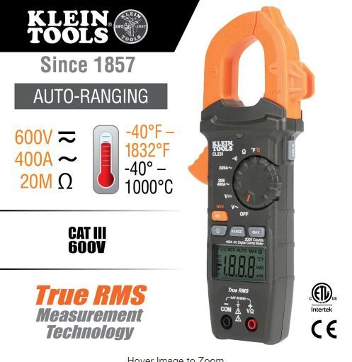 Photo 1 of 400 Amp Digital Clamp Meter, AC Auto-Ranging with Temp does no included accessories
