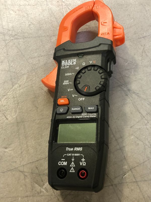 Photo 2 of 400 Amp Digital Clamp Meter, AC Auto-Ranging with Temp does no included accessories
