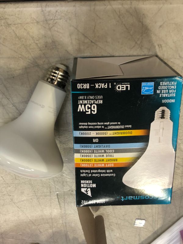 Photo 2 of 65-Watt Equivalent BR30 Dimmable Motion Sensor LED Light Bulb with Selectable Color Temperature Plus DuoBright (1-Pack)
