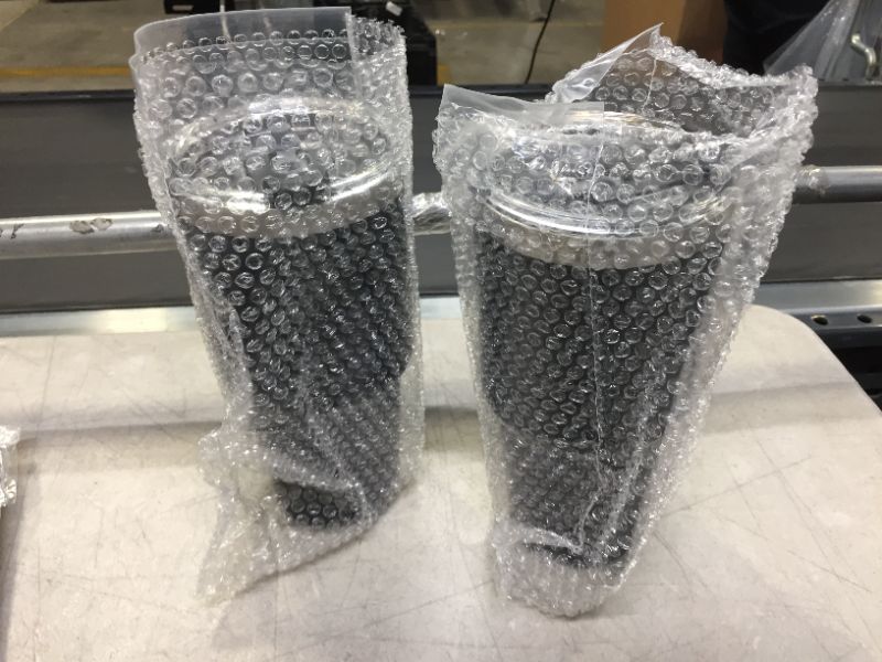 Photo 1 of  Stainless Steel Tumblers, 30oz Double Wall Vacuum Tumbler Coffee Cup Black---SET OF 2---