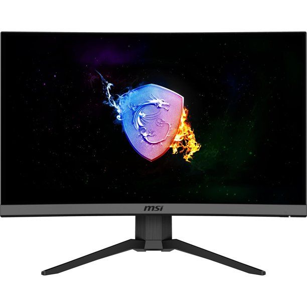 Photo 1 of MSI Optix 23.8" 16:9 Curved FreeSync Full HD 144 Hz VA Gaming Monitor, Black---MISSING 1 SCREW FOR MOUNT---
