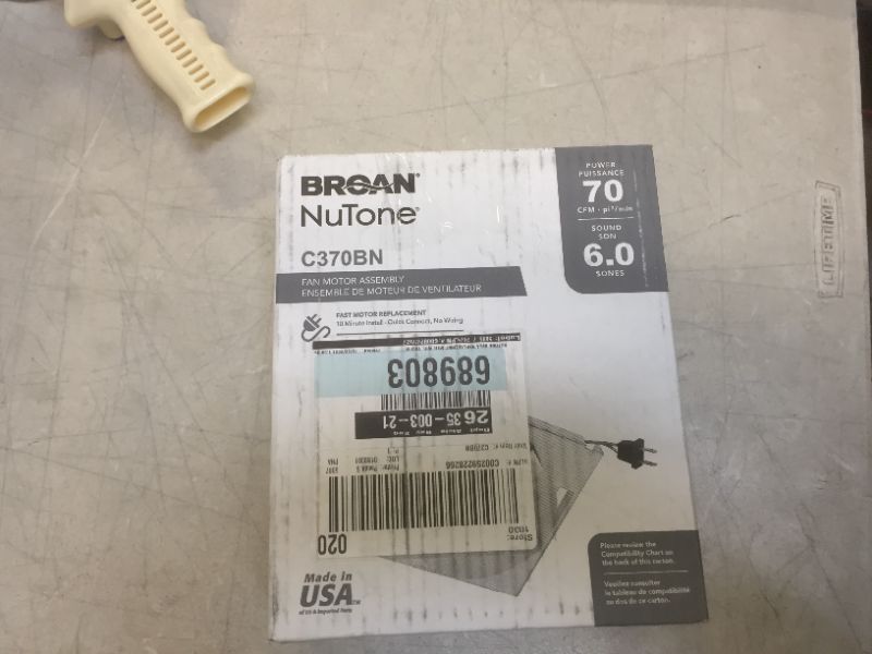 Photo 4 of Broan-NuTone 70 CFM Replacement Motor Wheel for 695A Bathroom Exhaust Fan