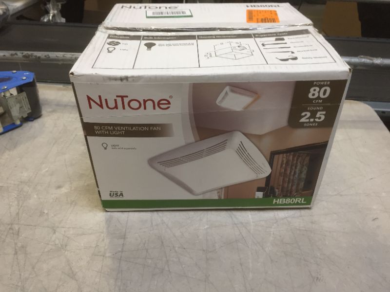 Photo 2 of Broan-NuTone 80 CFM Ceiling Bathroom Exhaust Fan with Light