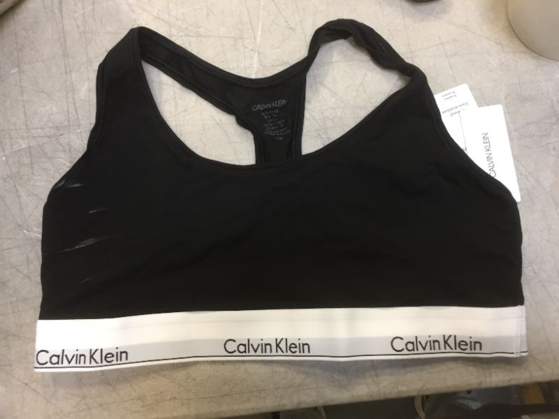 Photo 3 of Calvin Klein BLACK Modern Unlined Cotton Bralette, US XL