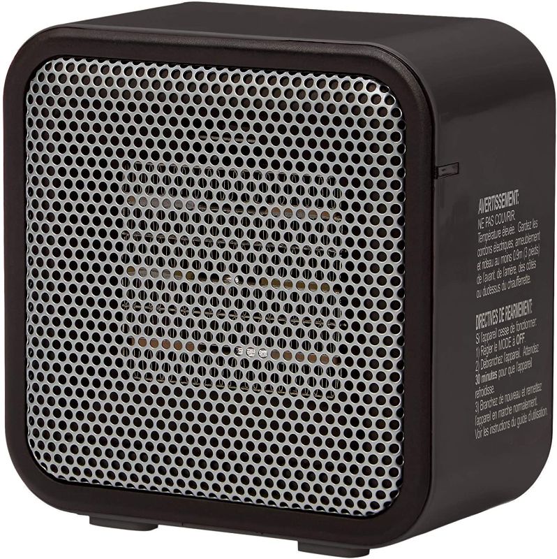 Photo 1 of Amazon Basics 500-Watt Ceramic Small Space Personal Mini Heater - Black
