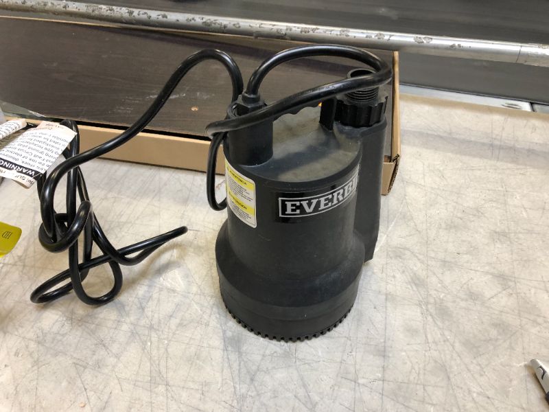 Photo 1 of 1/6 HP Plastic Submersible Utility Pump
