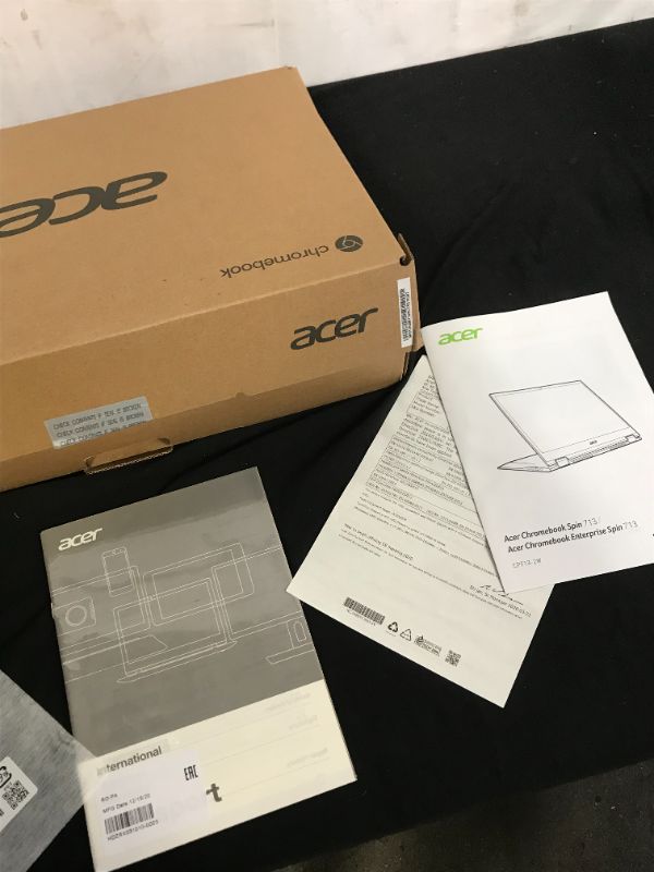 Photo 7 of (Brand new open for photos)Acer Chromebook Spin 713: Intel Core i3-10110U, 4GB DDR4, 64GB eMMC, 13.5" 2K VertiView Touchscreen, Backlit Keyboard, Google Chrome OS (S/N:NXHTZAA00110207F657600)
