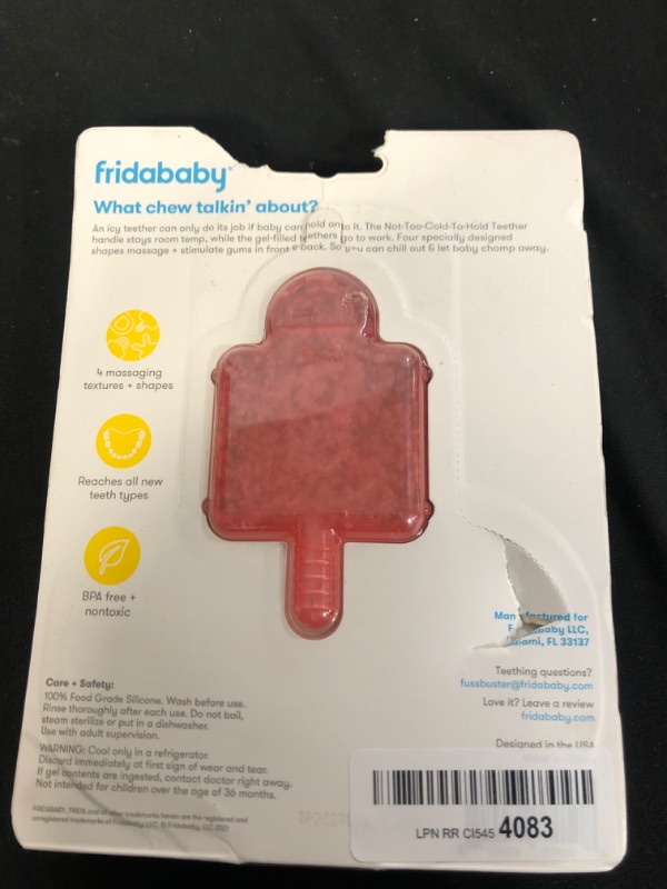 Photo 3 of Not-Too-Cold-to-Hold BPA-Free Silicone Teether for Babies by Frida Baby