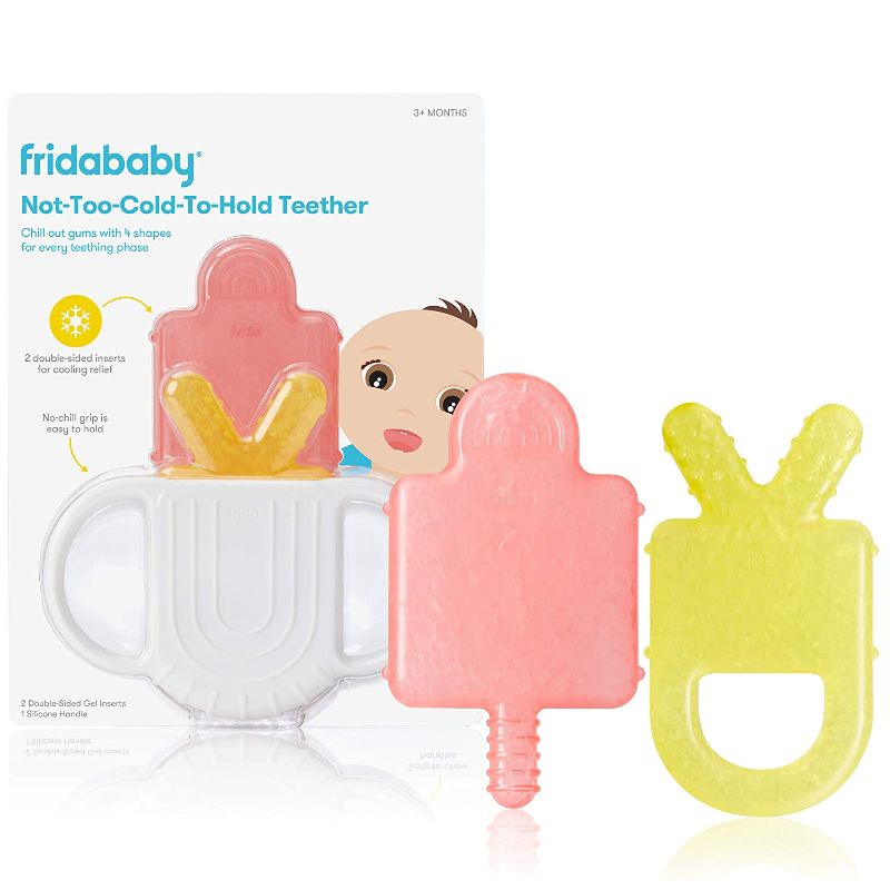 Photo 1 of Not-Too-Cold-to-Hold BPA-Free Silicone Teether for Babies by Frida Baby